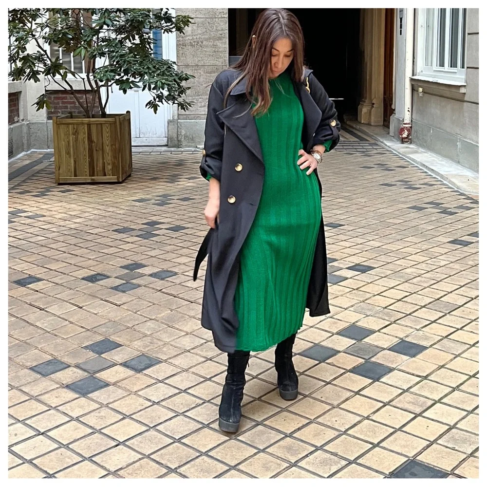 #41 Made in France Fabulous Spring Belted Trench Coat jacket - Picture 7 of 10